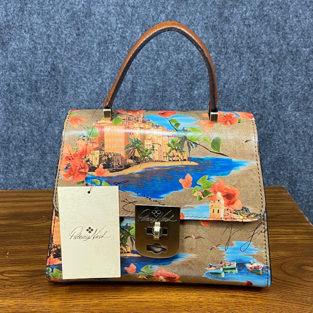 Patricia Nash French Riviera Chauny Top Handle‎ Satchel Handbag Purse Floral NWT - Picture 2 of 14